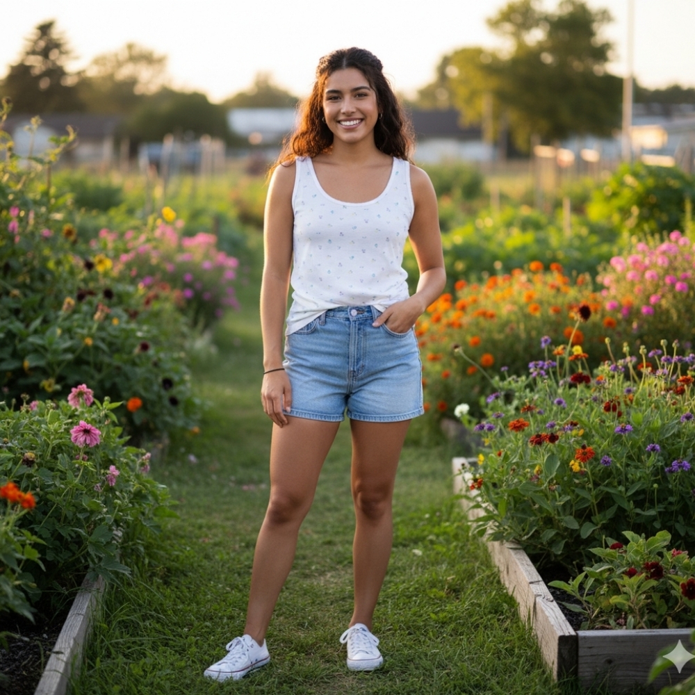 Stepping stones soft floral tank top